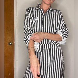 Lucy &  Yak jumpsuit striped size medium/ Striped black and white